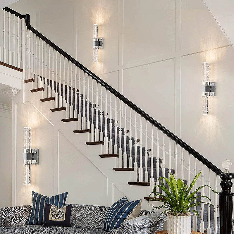 Bolha de cristal lâmpadas parede moderna iluminação led ouro arandelas parede interior sala estar fundo tv quarto corredor decoração casa lustre