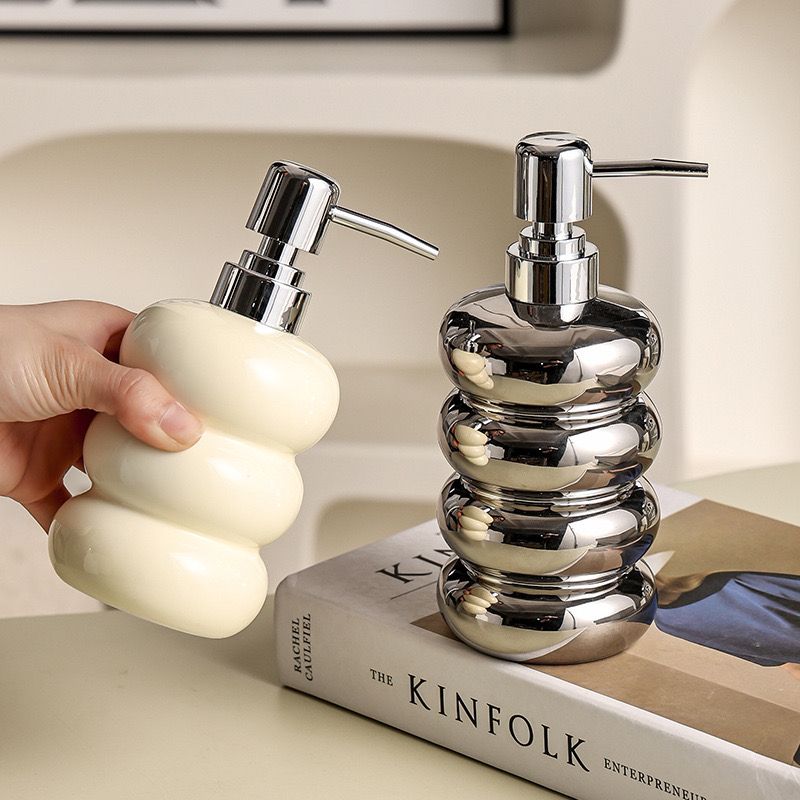 Dispenser de Sabão em Cerâmica para Banheiro - Casa Ornato
