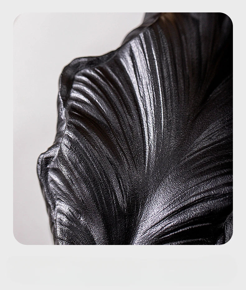 Vaso de cerâmica com padrões irregulares de rugas, acessórios hidropônicos, artesanato de pétalas, vaso de flores, acessórios de decoração para casa