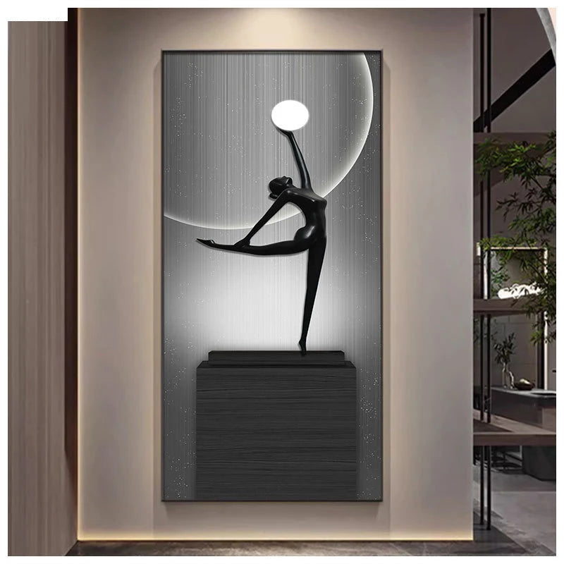 Pintura em Tela de Estátua Moderna - Casa Ornato