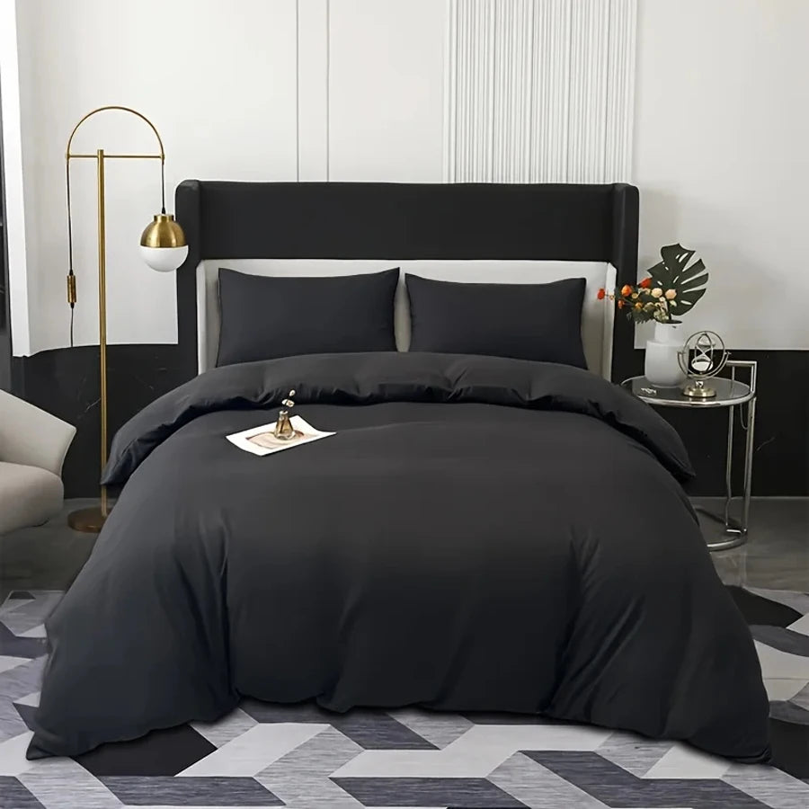 Capa de Edredom WOSTAR Luxo Preto e Branco King Size - Casa Ornato