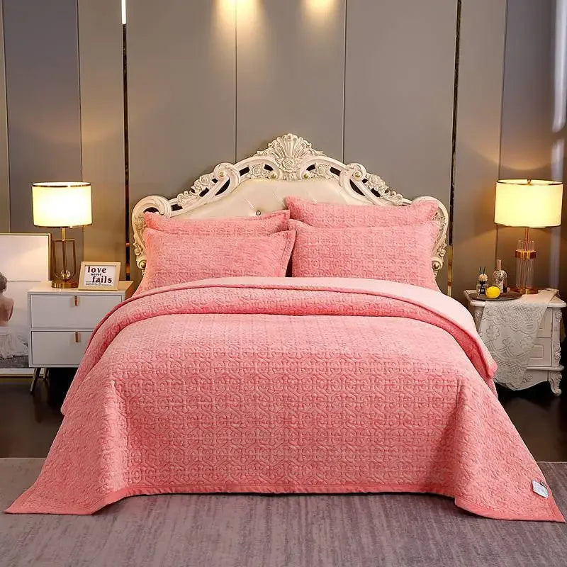 Conjunto de Cama Veludo Tingido Elegância Imperial - Casa Ornato