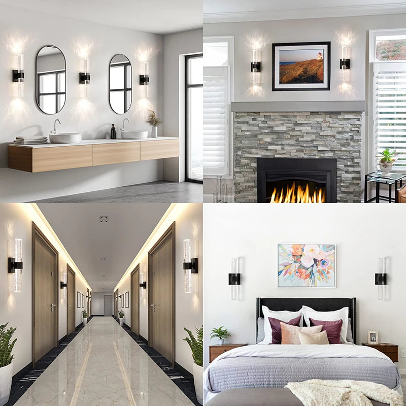 Bolha de cristal lâmpadas parede moderna iluminação led ouro arandelas parede interior sala estar fundo tv quarto corredor decoração casa lustre