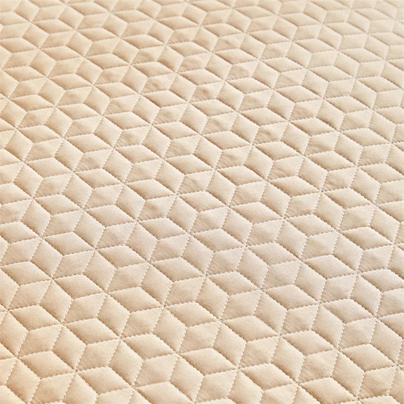 Colcha com 2 Fronhas - Acolchoada de Luxo em Poliéster Branco Imaculado - Casa Ornato