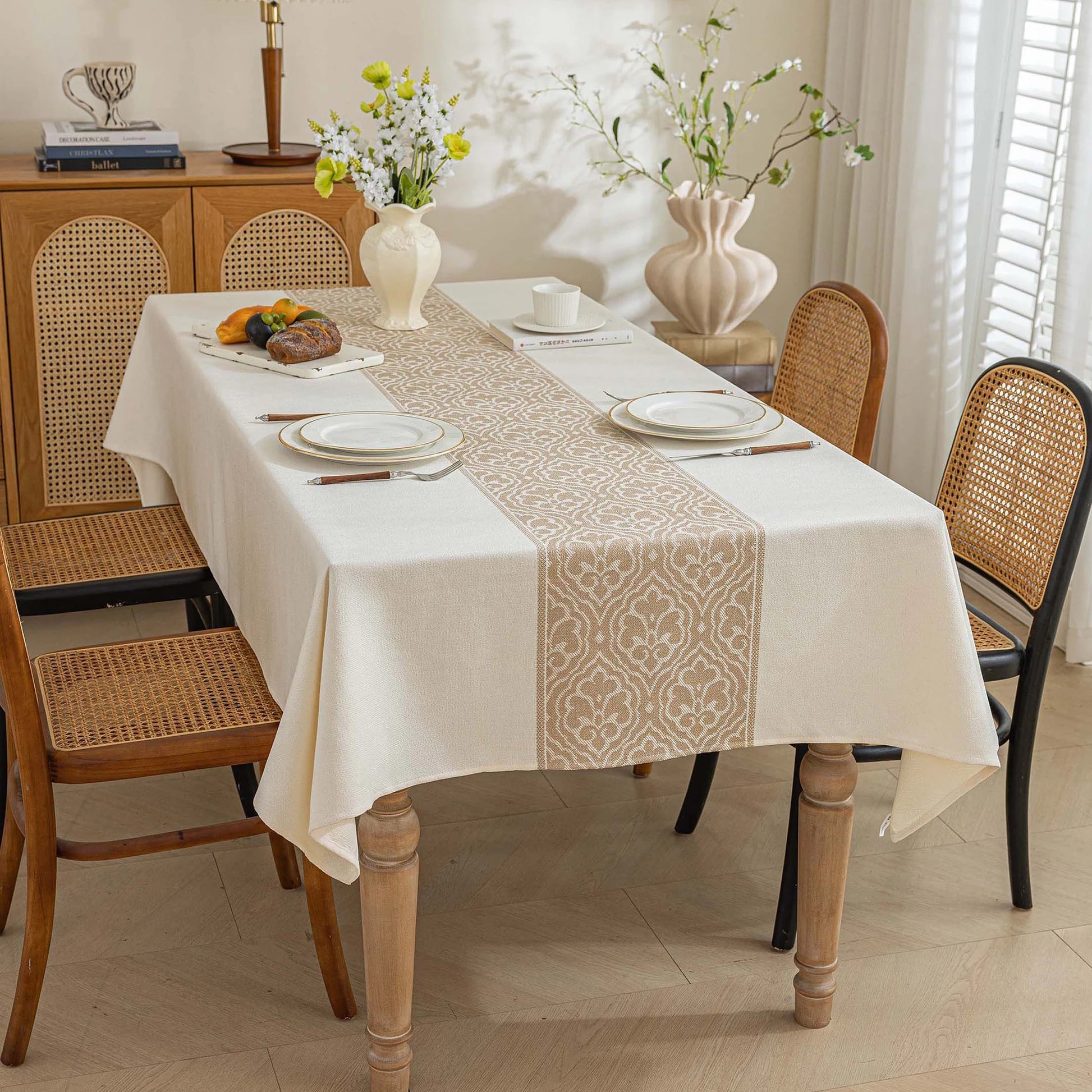 Battilo vintage retângulo toalha de mesa de linho capa de mesa à prova dwaterproof água resistente a manchas para mesa de jantar decoração da cozinha