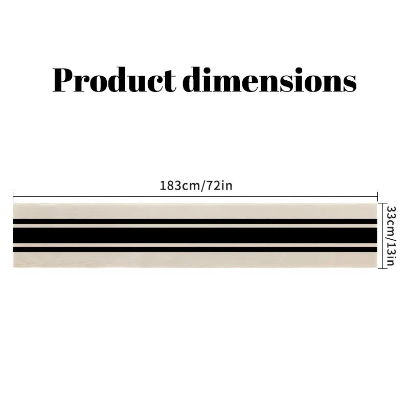 Farmhousebro de mesa com listras pretas e brancas, capa decorativa moderna para jantar, mesa de café, festa de feriado, casamento