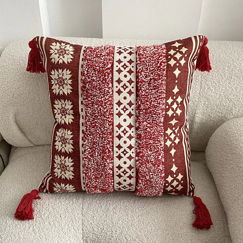 Capa de Almofada Boho Adornada em Algodão - Casa Ornato