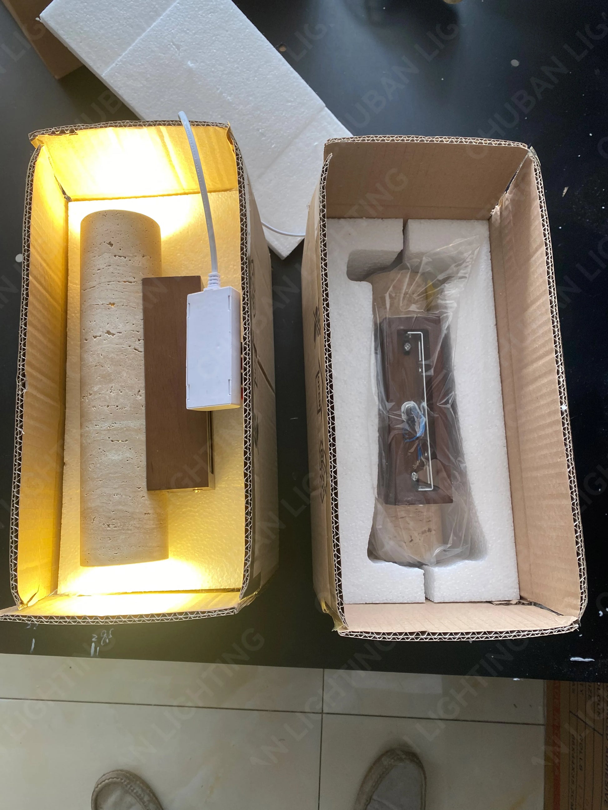 Nordic de alta qualidade conduziu a lâmpada parede travertino pedra natural arandela luz com lâmpada e27 para o quarto sala estar corredor luz parede