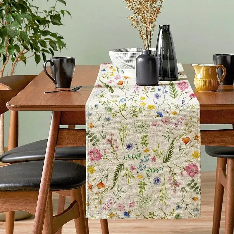 1pc flor flores tulipa verão mesa runner13 "x 72" seasonawedding férias cozinha mesa de jantar decoração, festa em casa indoordecor
