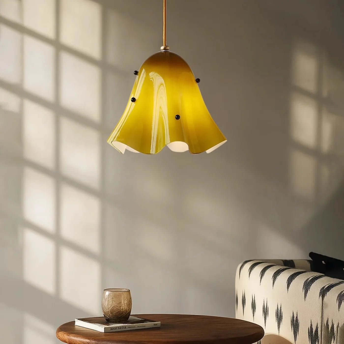 Lustre de vidro vintage francês-lâmpada de cabeceira criativa colorida para quarto-luz retrô de passagem para corredor e entrada