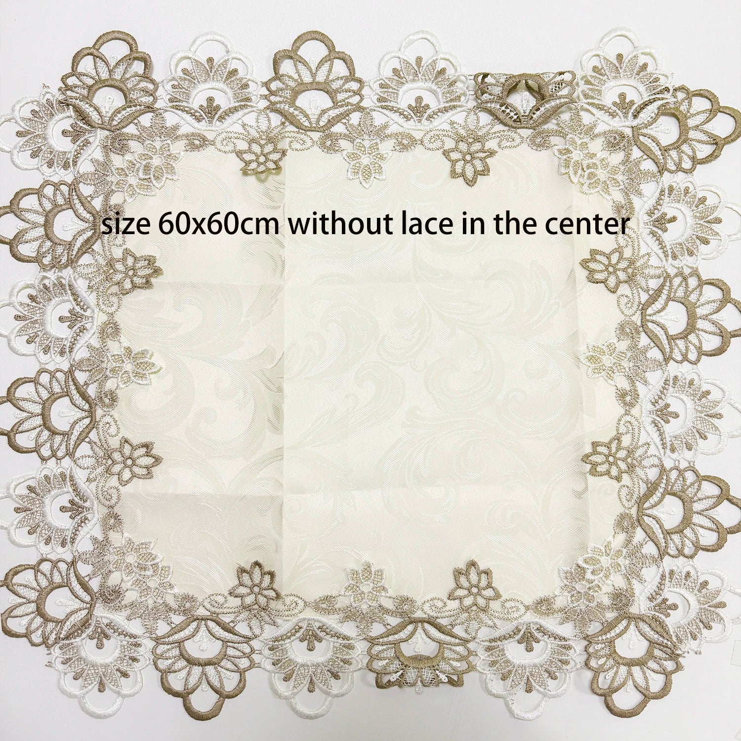 Toalha de mesa bordada de renda batilo, branca, floral, retangular, à prova d'água, para mesa de jantar, festa de casamento, casa
