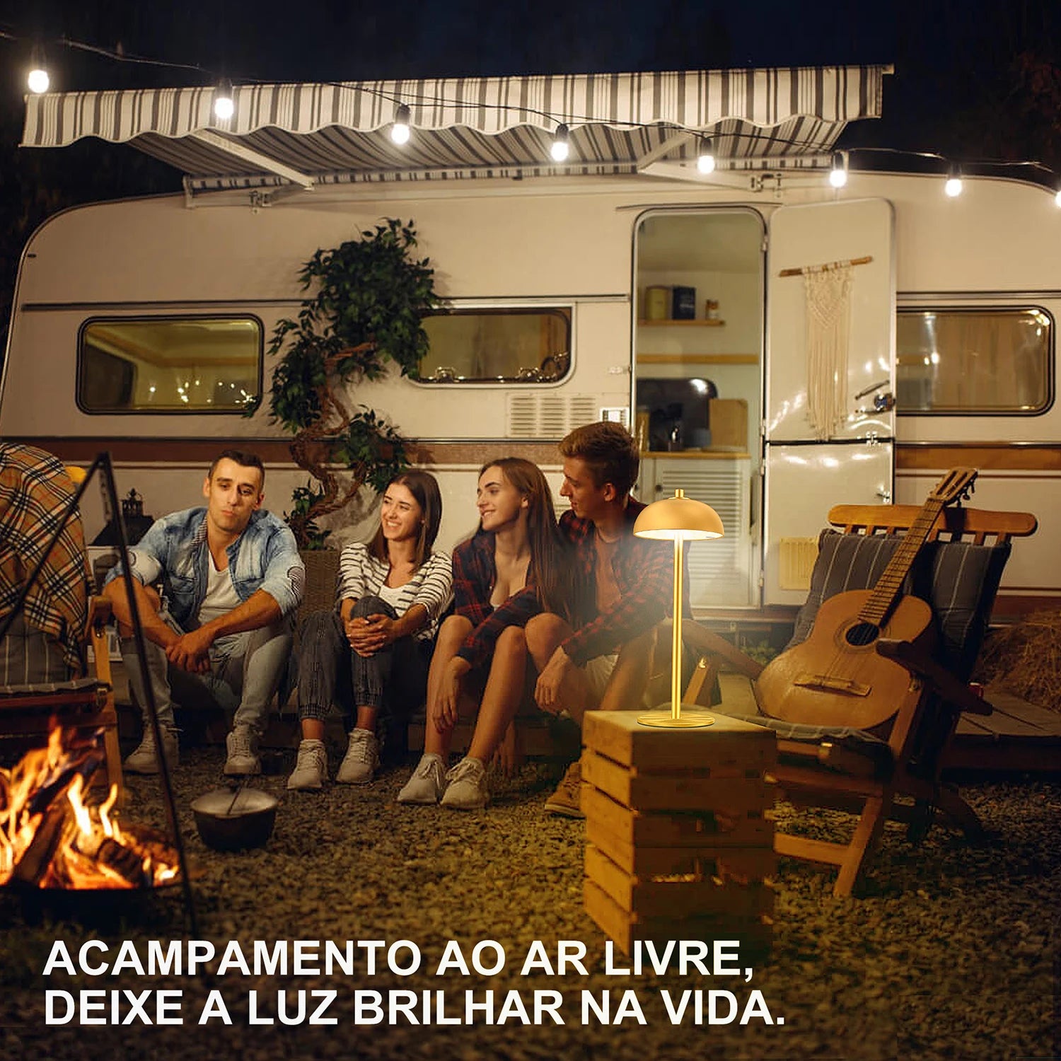 SUBORT Candeeiro de mesa para quarto Candeeiro de toque sem fios recarregável Candeeiro de campismo Cogumelo Criativo Candeeiro de ambiente Luz de ambiente USB-C Candeeiro de mesa