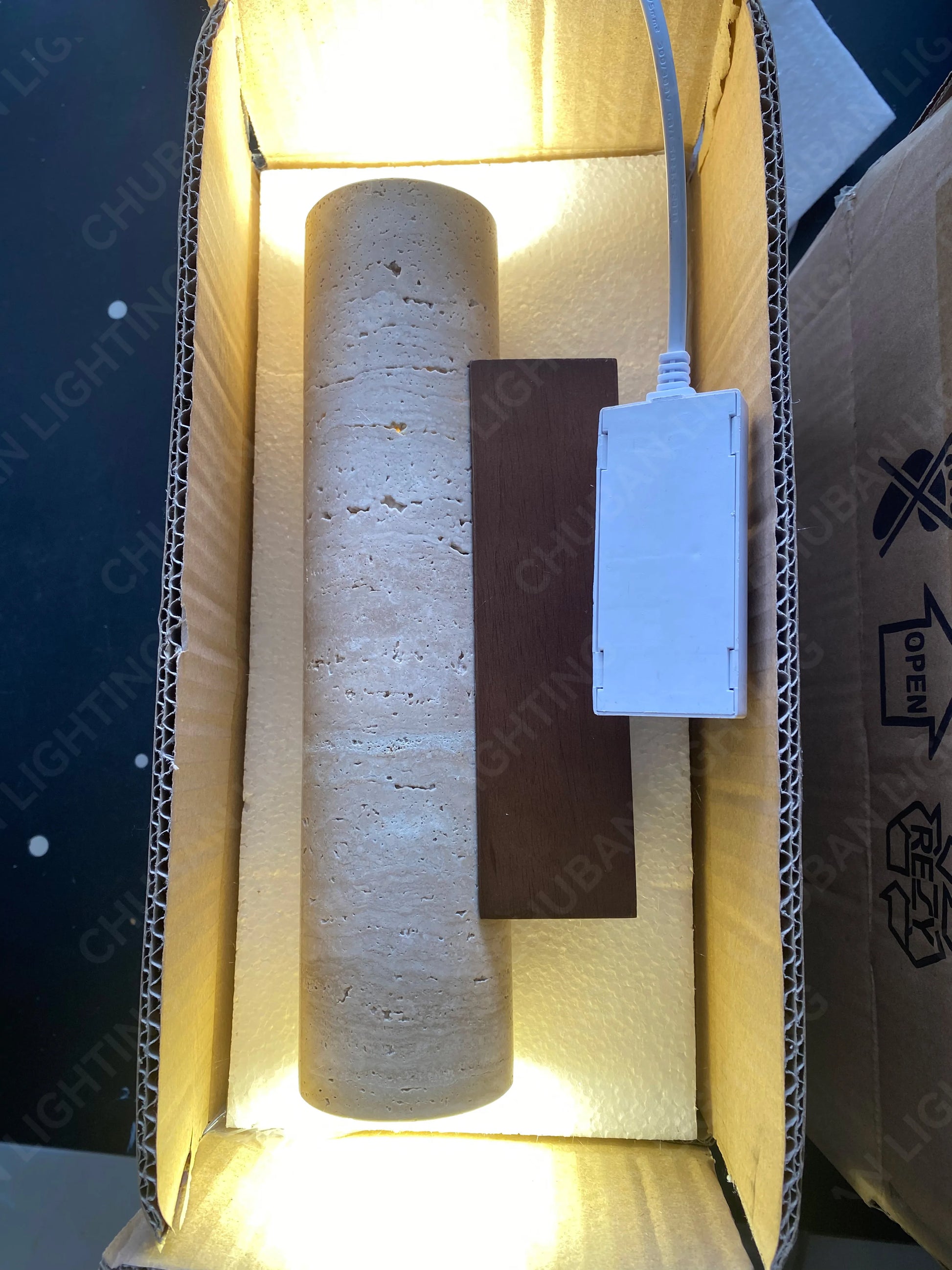 Nordic de alta qualidade conduziu a lâmpada parede travertino pedra natural arandela luz com lâmpada e27 para o quarto sala estar corredor luz parede