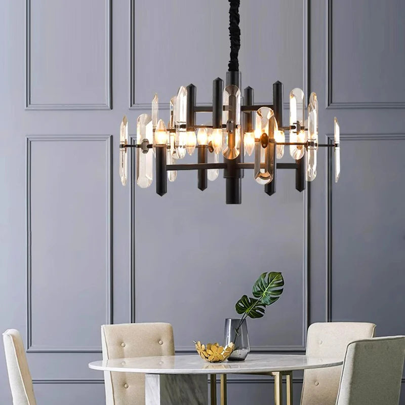 Decoração Home Luzes Pingente, Luxo Cristal, Sala Lustre, Sala de jantar Lâmpada, Luz de teto, Iluminação Interior