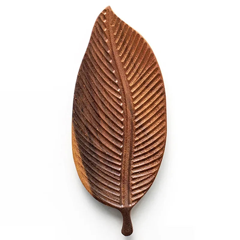 Elemento Terra Elegance - Bandeja Esculpida em Folha de Noz - Casa Ornato