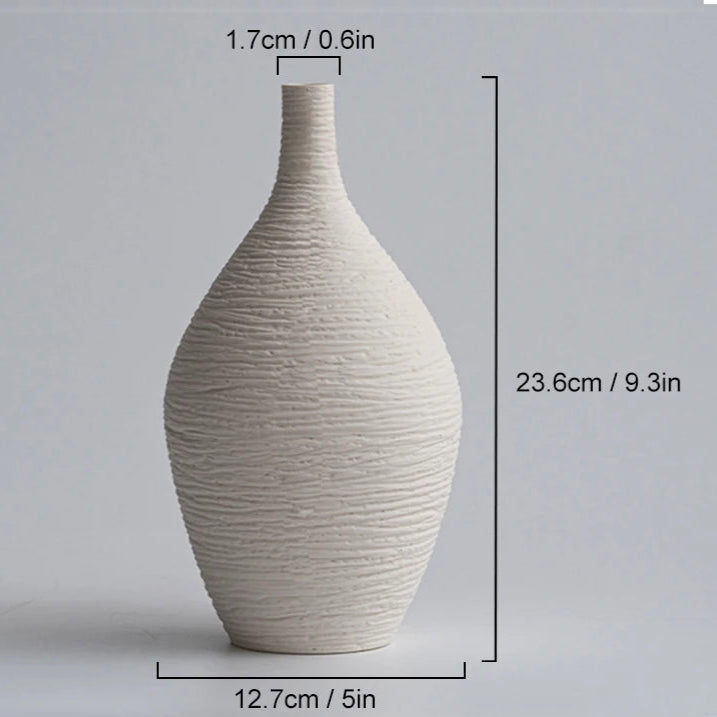 Vaso de Cerâmica Elegante para Decoração Nórdica - Casa Ornato