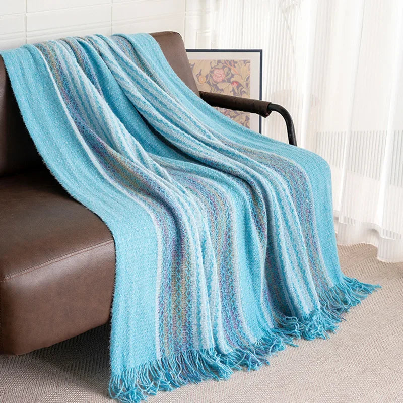 Modelo de quarto cobertor de malha bohemia capa de sofá nap cama cobertor lance decoração para casa capa hotel cama final toalha colcha quente