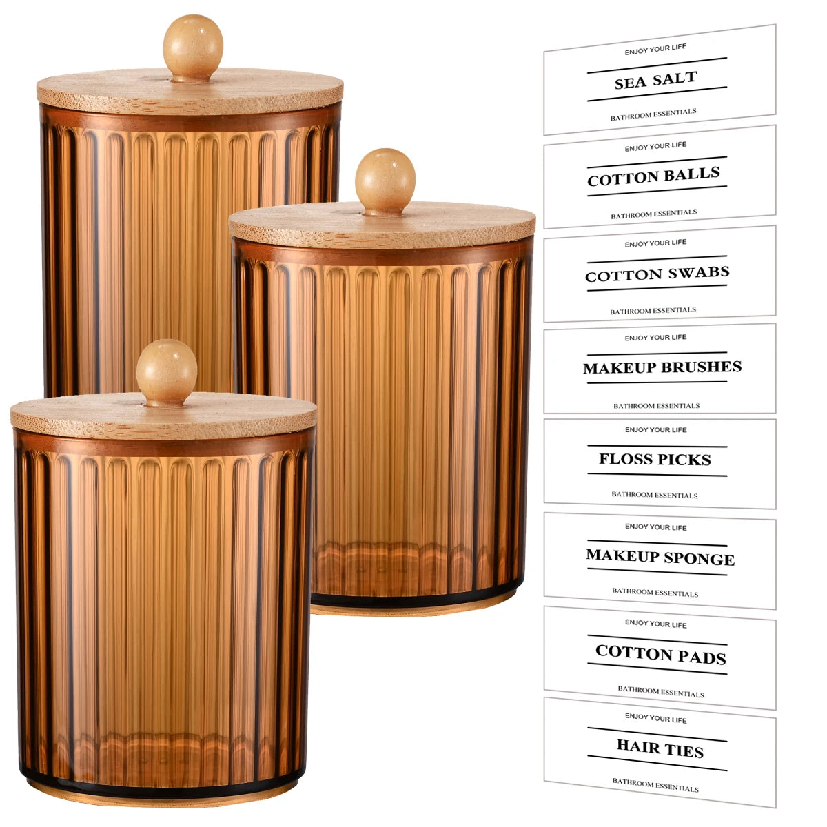 Eclat Noir - Conjunto de Frascos Âmbar com Bandeja - Casa Ornato