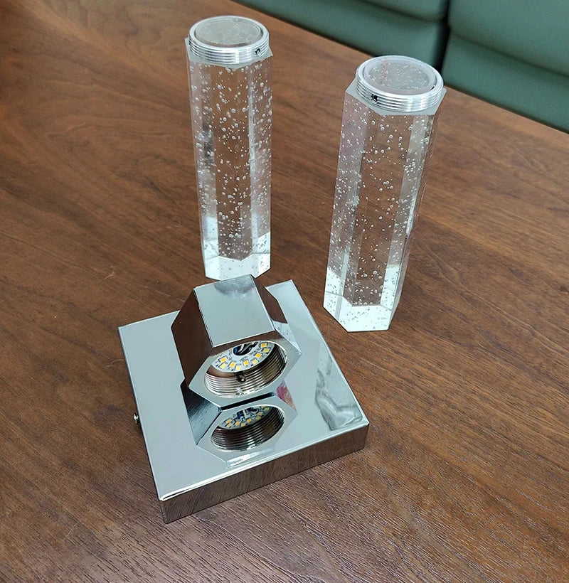 Bolha de cristal lâmpadas parede moderna iluminação led ouro arandelas parede interior sala estar fundo tv quarto corredor decoração casa lustre