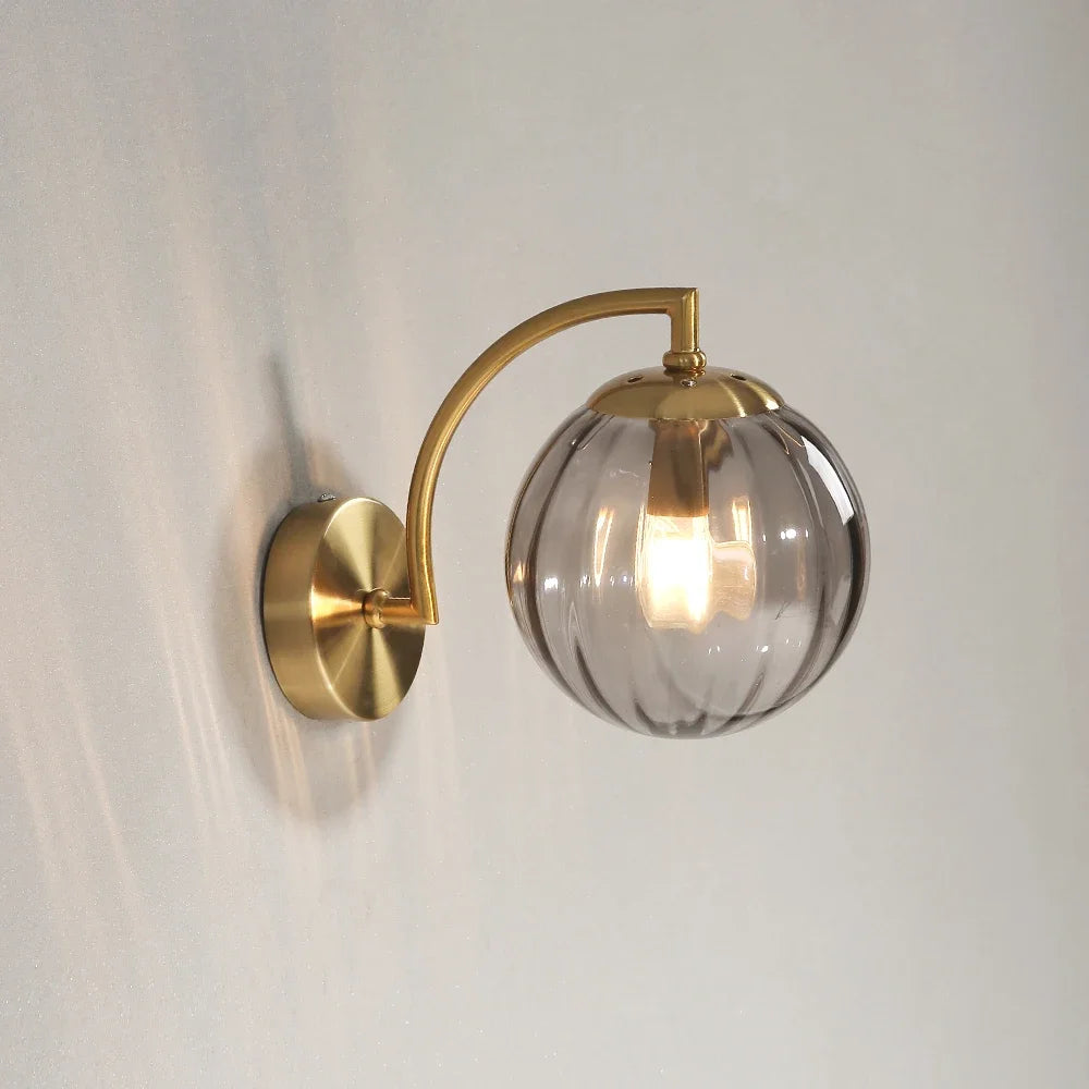 Moderna lâmpada de parede led cor luz parede vidro nordic minimalista sala estar quarto cabeceira arandela jantar cozinha luminária interior