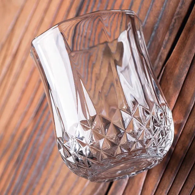 Cristallo Diamanté – Conjunto de 4 Copos de Cristal com Design Diamante - Casa Ornato