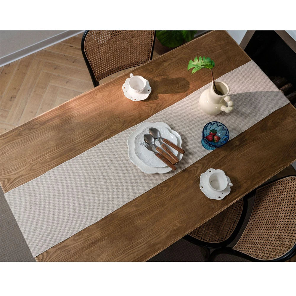 Corredor de mesa verde nórdico jacquard geométrico bandeira de mesa franja chá país toalha de mesa corredores para mesa de jantar capa decoração