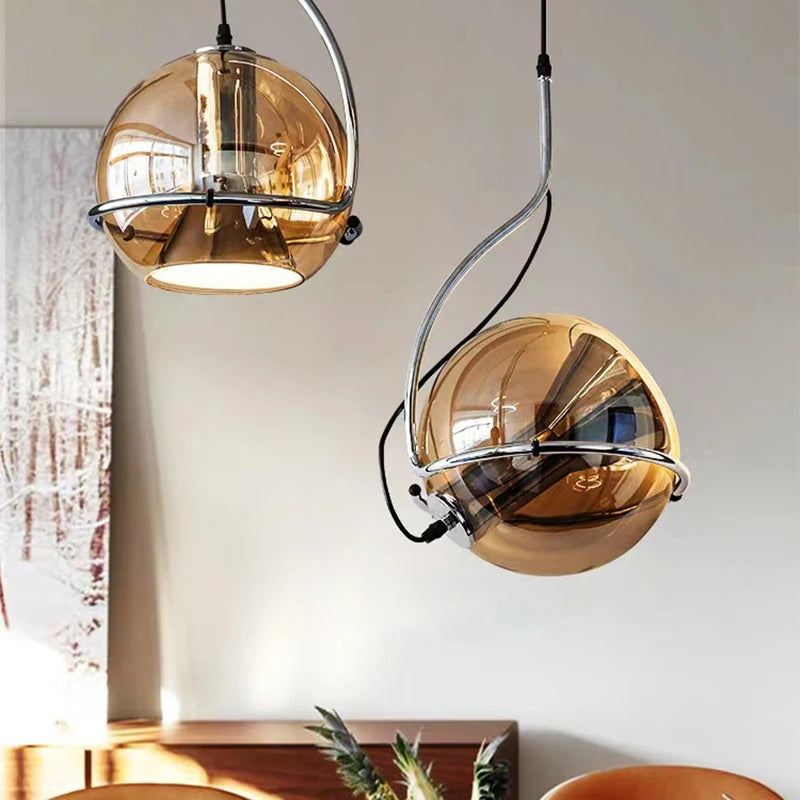 Nordic dinamarca bauhaus elegante lustre de vidro sofisticado para restaurante bar quarto iluminação designer moderno