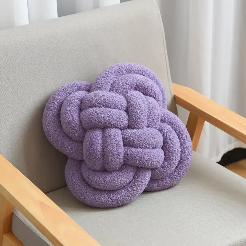 Almofada Decorativa de Nó em Pelúcia - Casa Ornato