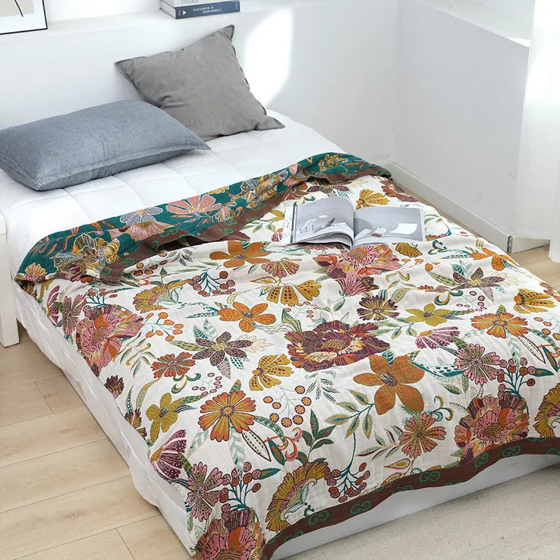 Europeu macio sofá cobertor colcha boho sofá toalha verão cobertor lance 100% algodão folha de cama dupla capa legal colcha