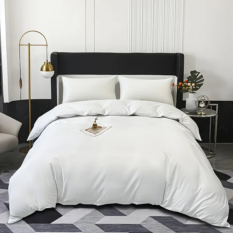 Capa de Edredom WOSTAR Luxo Preto e Branco King Size - Casa Ornato