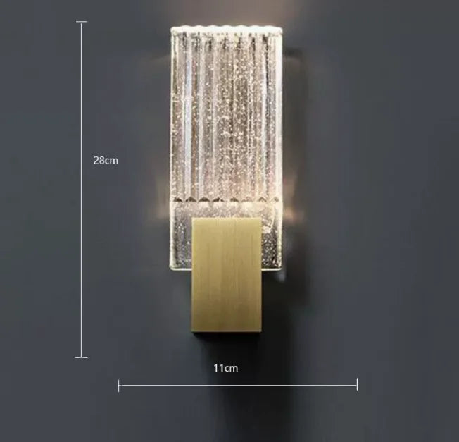 Simples e moderno lâmpada de parede vidro criativo estudo quarto cama luz luxo decoração corredor sala estar fundo parede luzes led