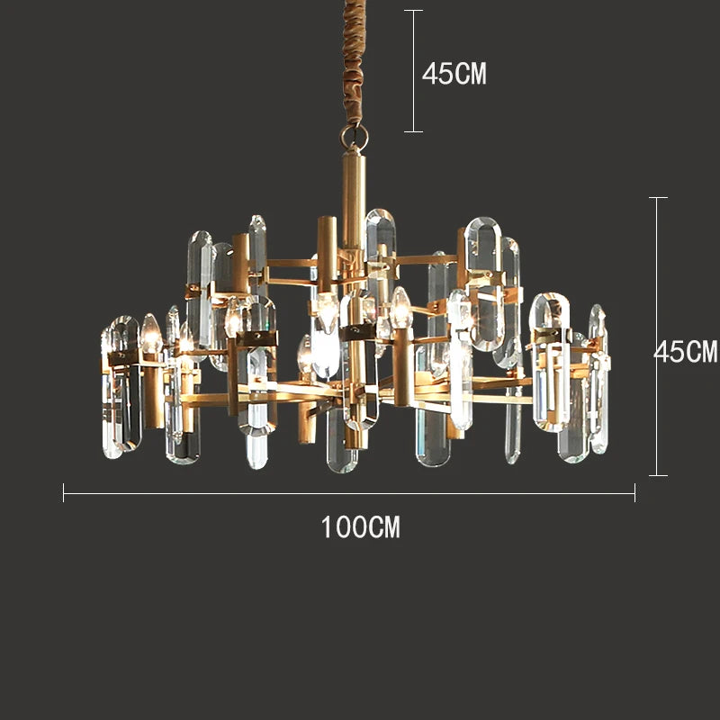 Decoração Home Luzes Pingente, Luxo Cristal, Sala Lustre, Sala de jantar Lâmpada, Luz de teto, Iluminação Interior