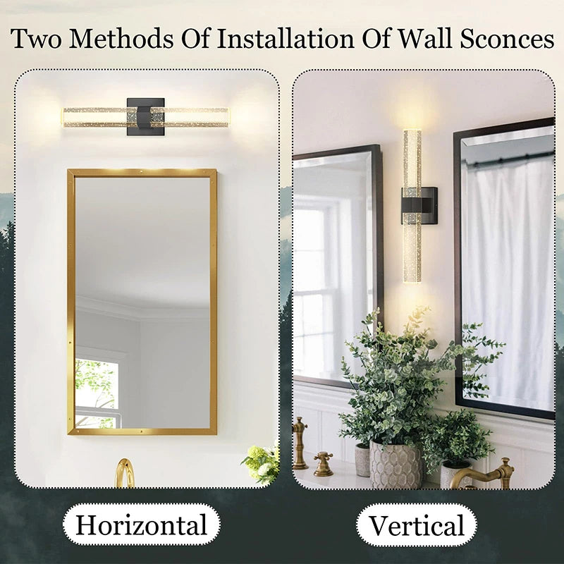 Bolha de cristal lâmpadas parede moderna iluminação led ouro arandelas parede interior sala estar fundo tv quarto corredor decoração casa lustre