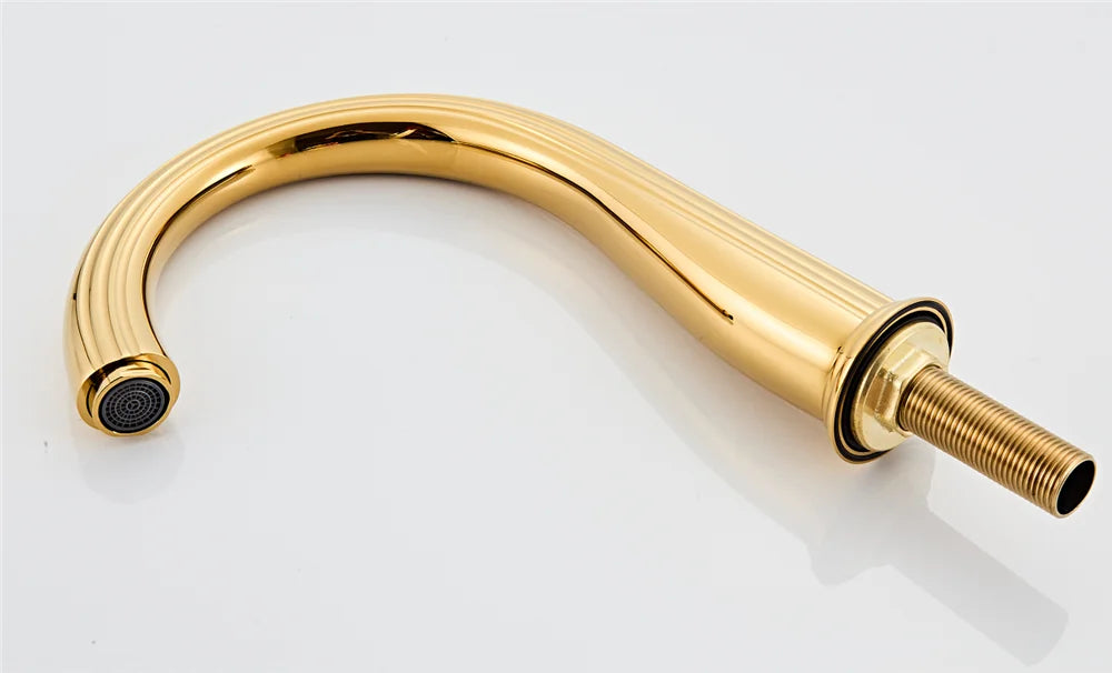 Ouro torneira do banheiro generalizada alça de cristal torneira da bacia lavabo luxo misturador da bacia quente e fria torneira da pia do chuveiro