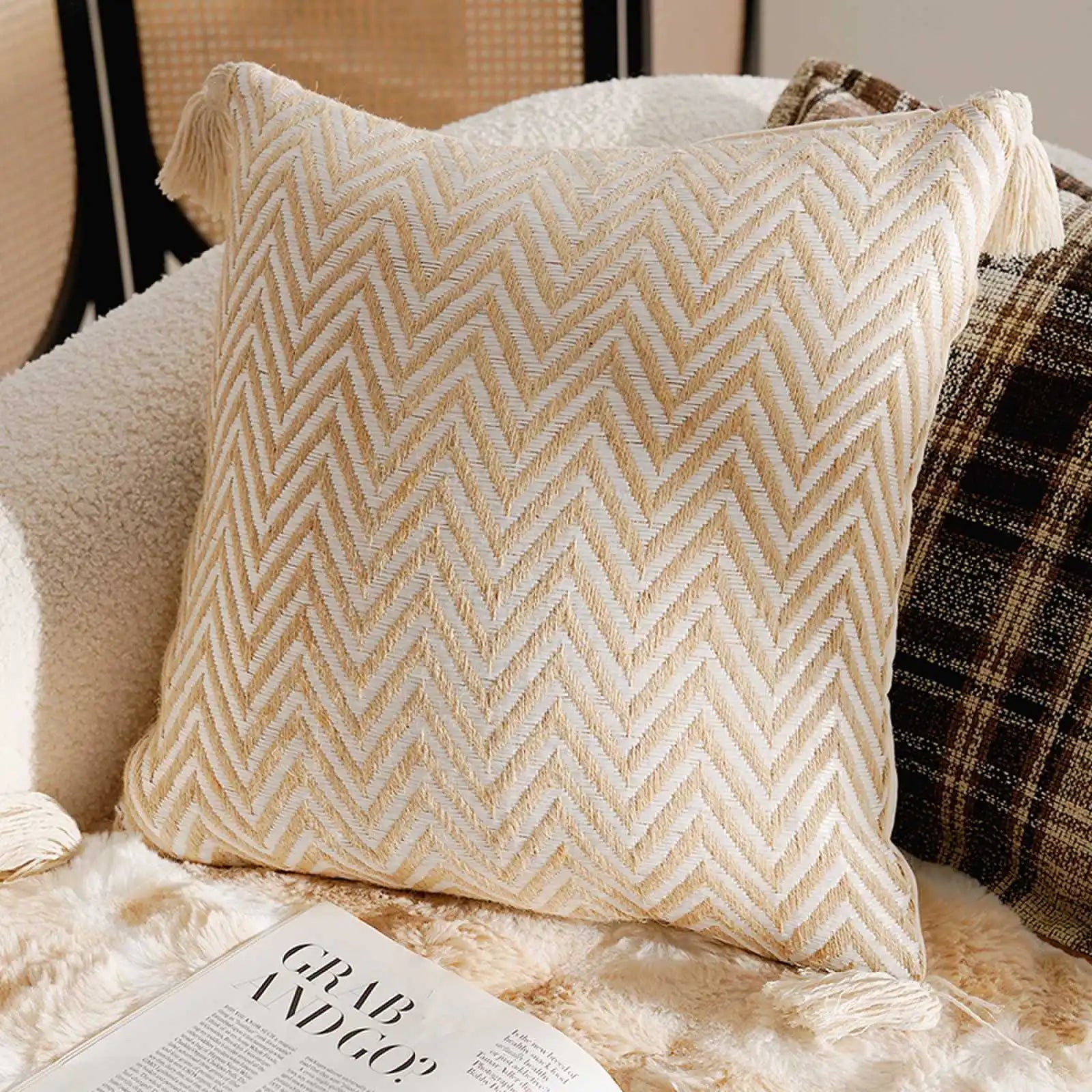 Capa de Almofada em Jacquard - Casa Ornato