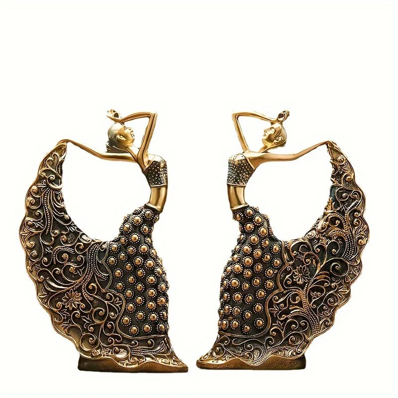 Peacock Grace - Escultura Abstrata Dançarina - Casa Ornato