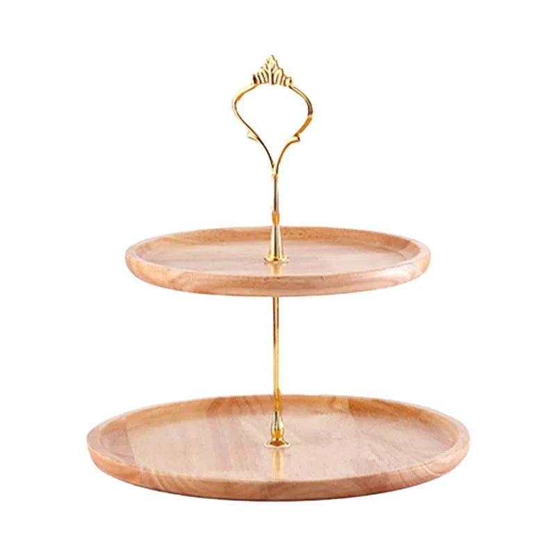 Dueto Gourmet - Porta Sobremesas em Madeira Dupla Camada - Casa Ornato