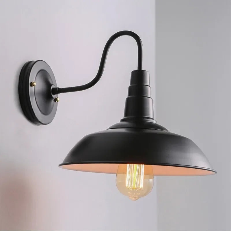 Luminária de parede industrial de loft, luminária led retrô vintage para decoração, estilo americano, para restaurante e sala de estar
