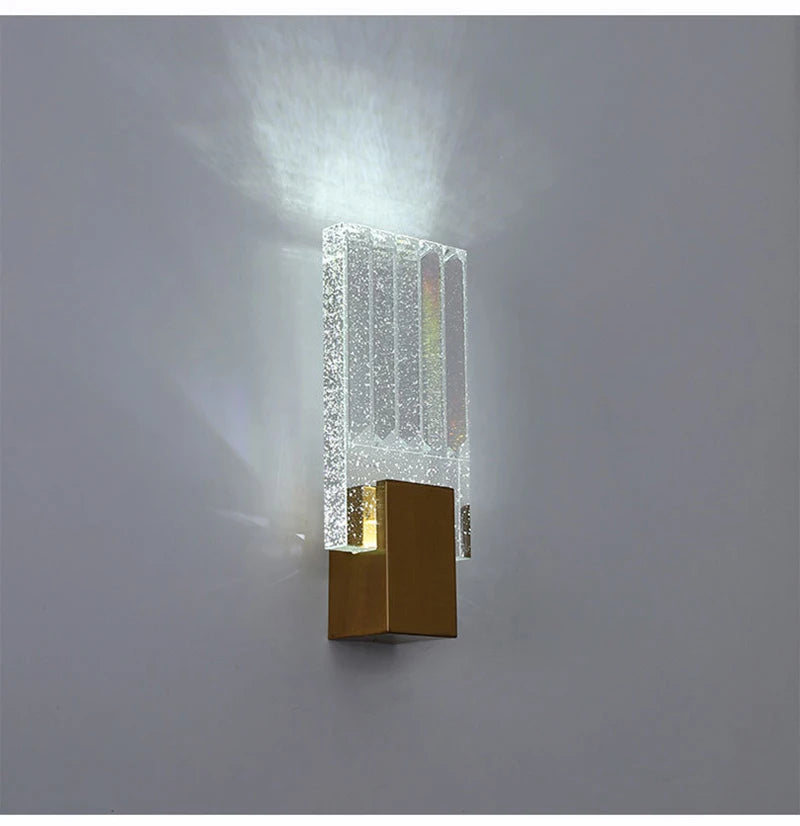 Bolha de cristal lâmpadas parede moderna iluminação led ouro arandelas parede interior sala estar fundo tv quarto corredor decoração casa lustre