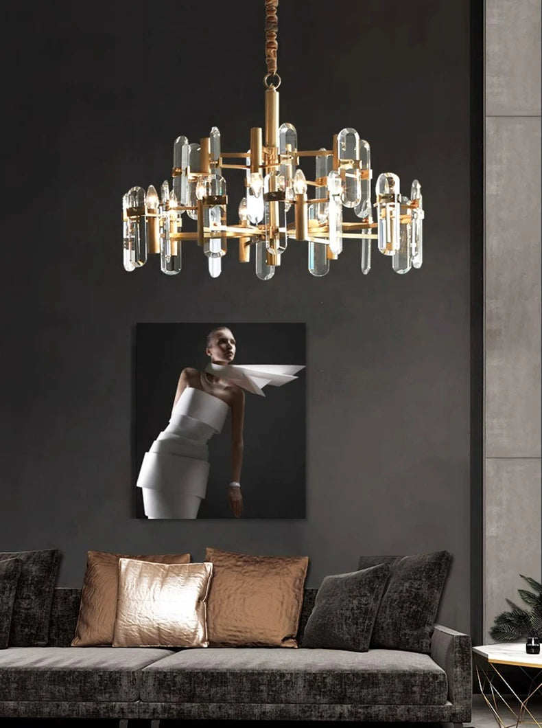 Decoração Home Luzes Pingente, Luxo Cristal, Sala Lustre, Sala de jantar Lâmpada, Luz de teto, Iluminação Interior