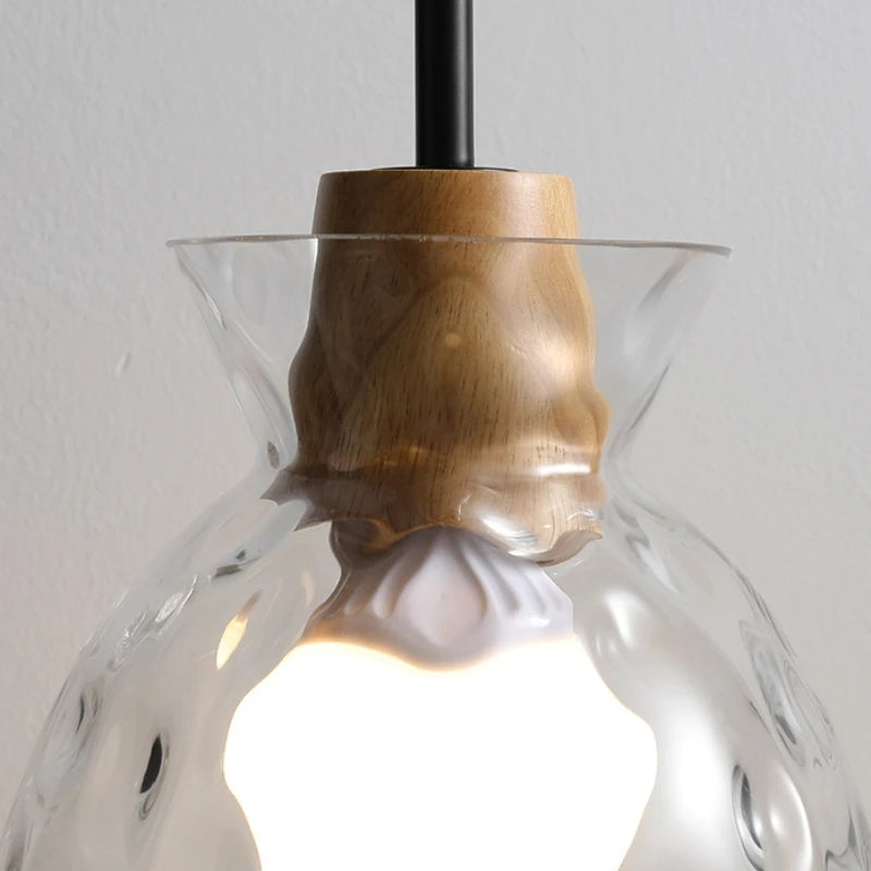 Lustre de Vidro Transparente com LED Moderno - Casa Ornato