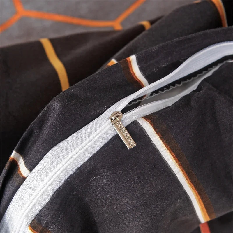 3 pçs conjunto de edredom verde duplo/completo/queen/king/single/duplo tamanho, conjuntos de cama geométricos para homem mulher, capa de edredão de mármore