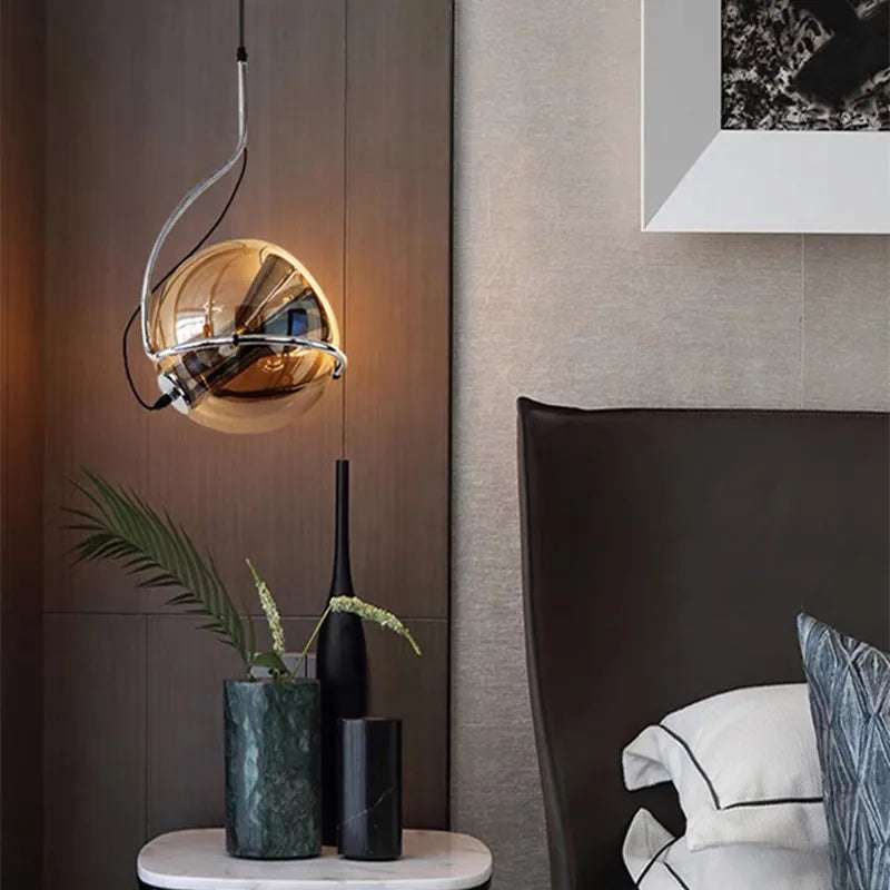 Nordic dinamarca bauhaus elegante lustre de vidro sofisticado para restaurante bar quarto iluminação designer moderno