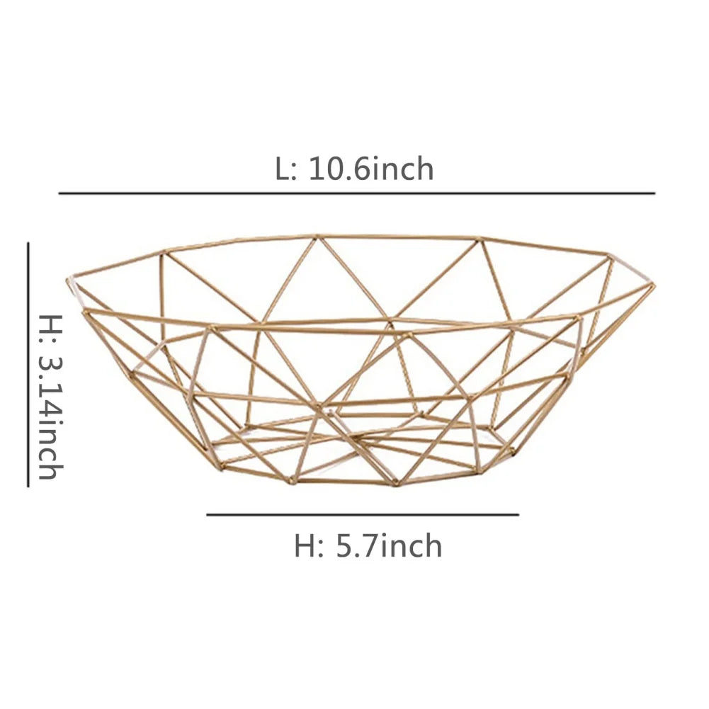 Cesta De Frutas De Ferro Oco, Tigela De Lavagem, Fruteira, Cesta De Armazenamento, Sala De Estar, Mesa De Centro, Lanche, Net, Vermelho