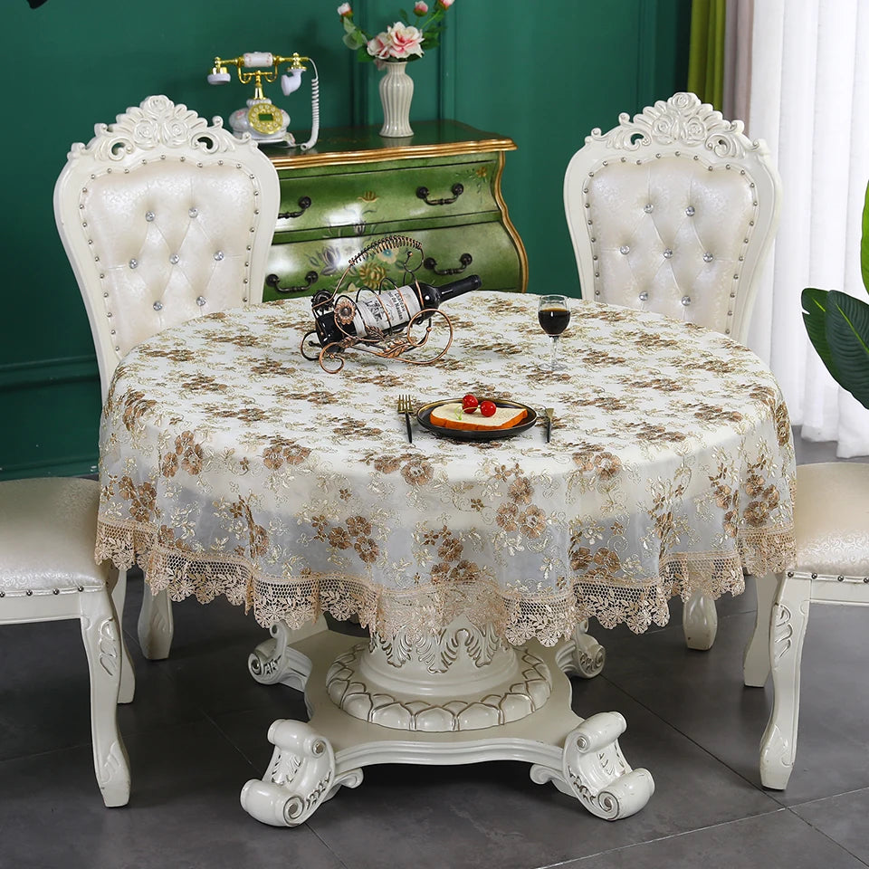 Battilo-Toalha De Mesa De Renda Bordada Retangular, Cobertura De Mesa De Luxo, Toalhas De Mesa De Café, Mesas De Jantar, Casa, Decoração De Casamento