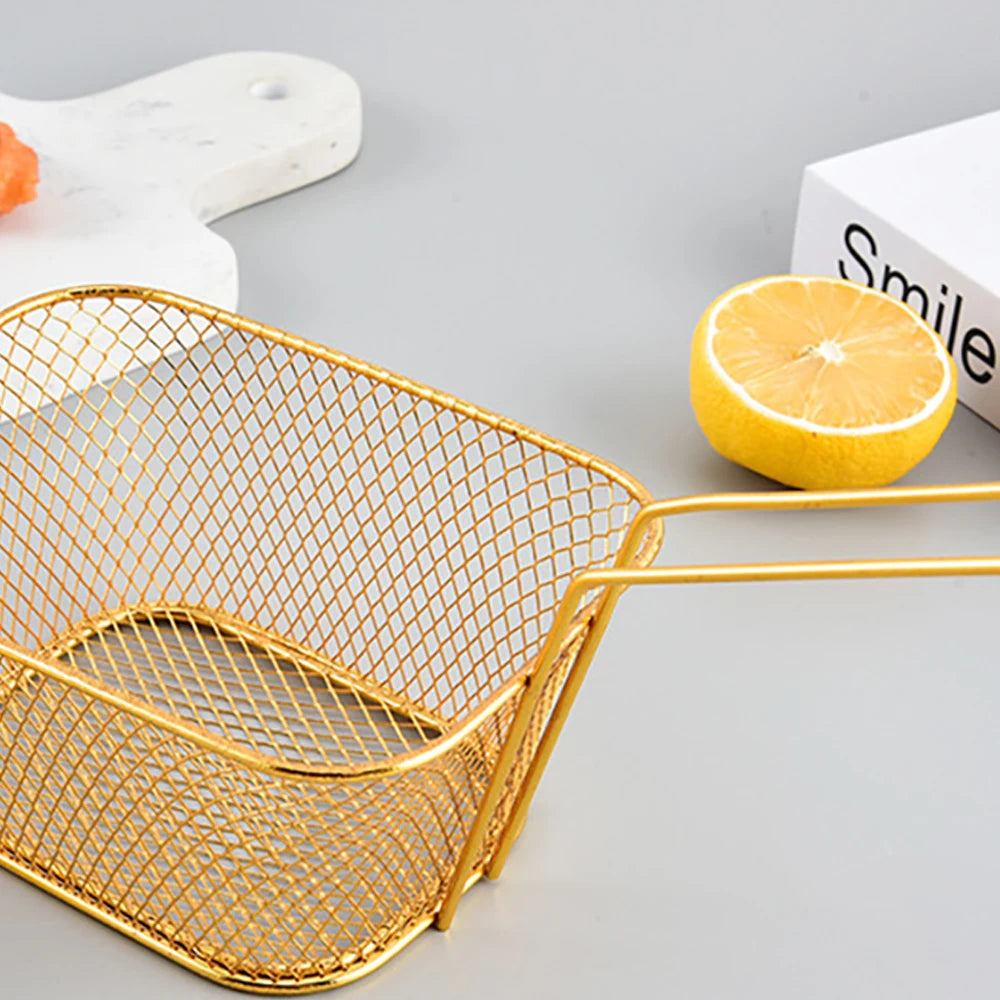 Cesta de Fritura Multifuncional em Aço Inoxidável Golden Fryer - Casa Ornato