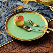 Prato de Cerâmica Nórdico com Borda Dourada - Casa Ornato