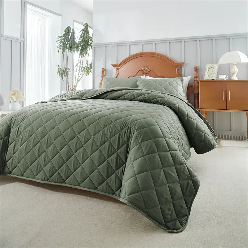 Colcha Acolchoada Luxuosa de Dupla Face - Casa Ornato