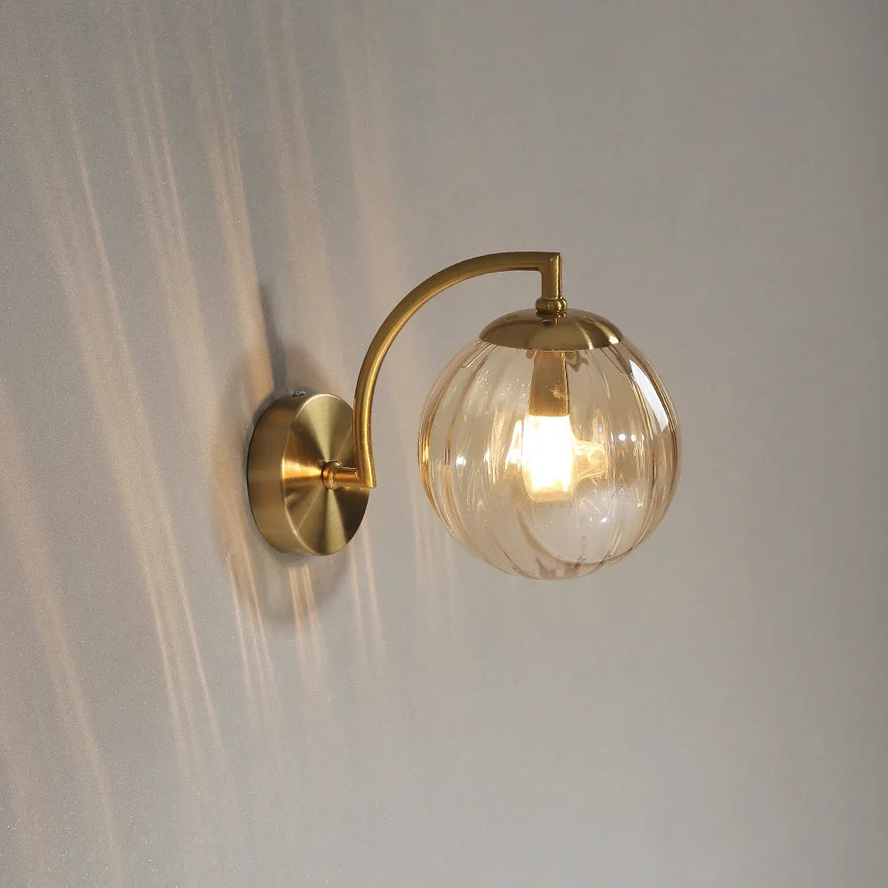 Moderna lâmpada de parede led cor luz parede vidro nordic minimalista sala estar quarto cabeceira arandela jantar cozinha luminária interior