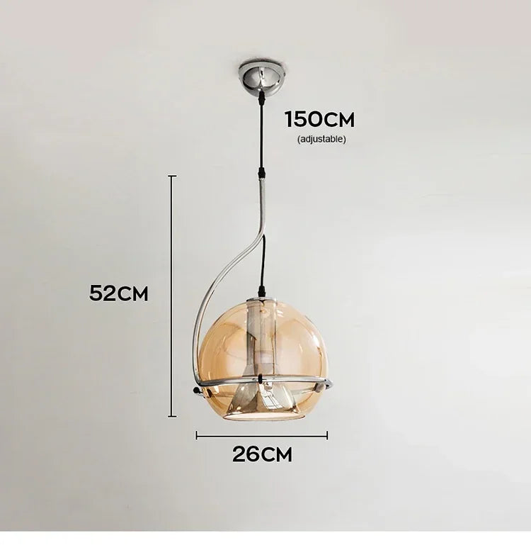 Nordic dinamarca bauhaus elegante lustre de vidro sofisticado para restaurante bar quarto iluminação designer moderno